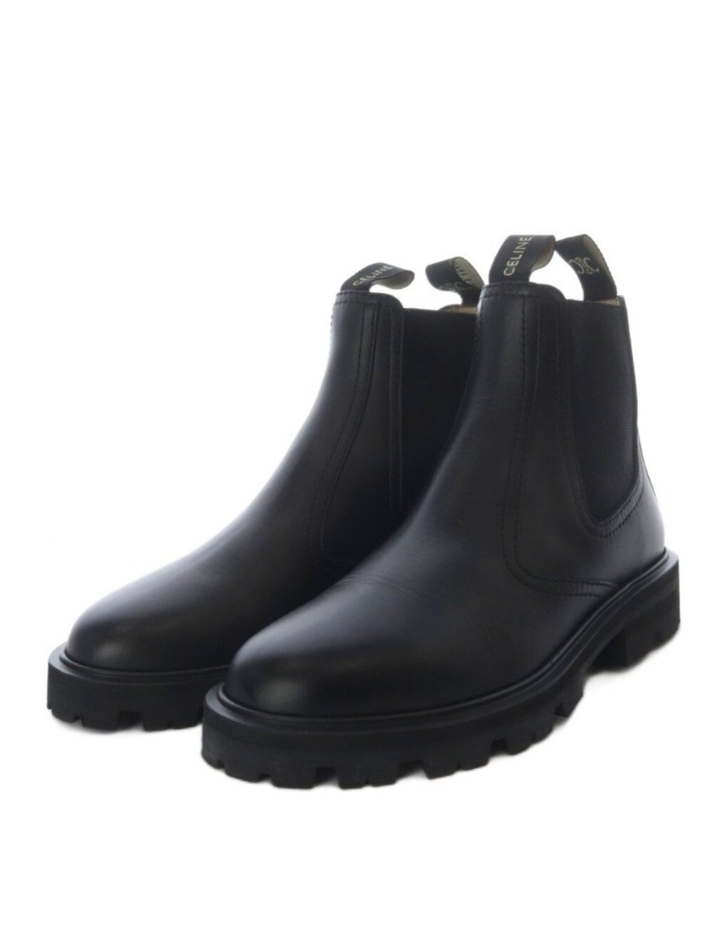 Celine Margaret Chelsea Boots Side Gore Short Flat Calfskin 36 Black - Picture 2 of 8